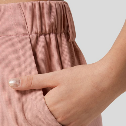 Lumin Flex™ | Pantalones de cintura alta con diseño de gofre